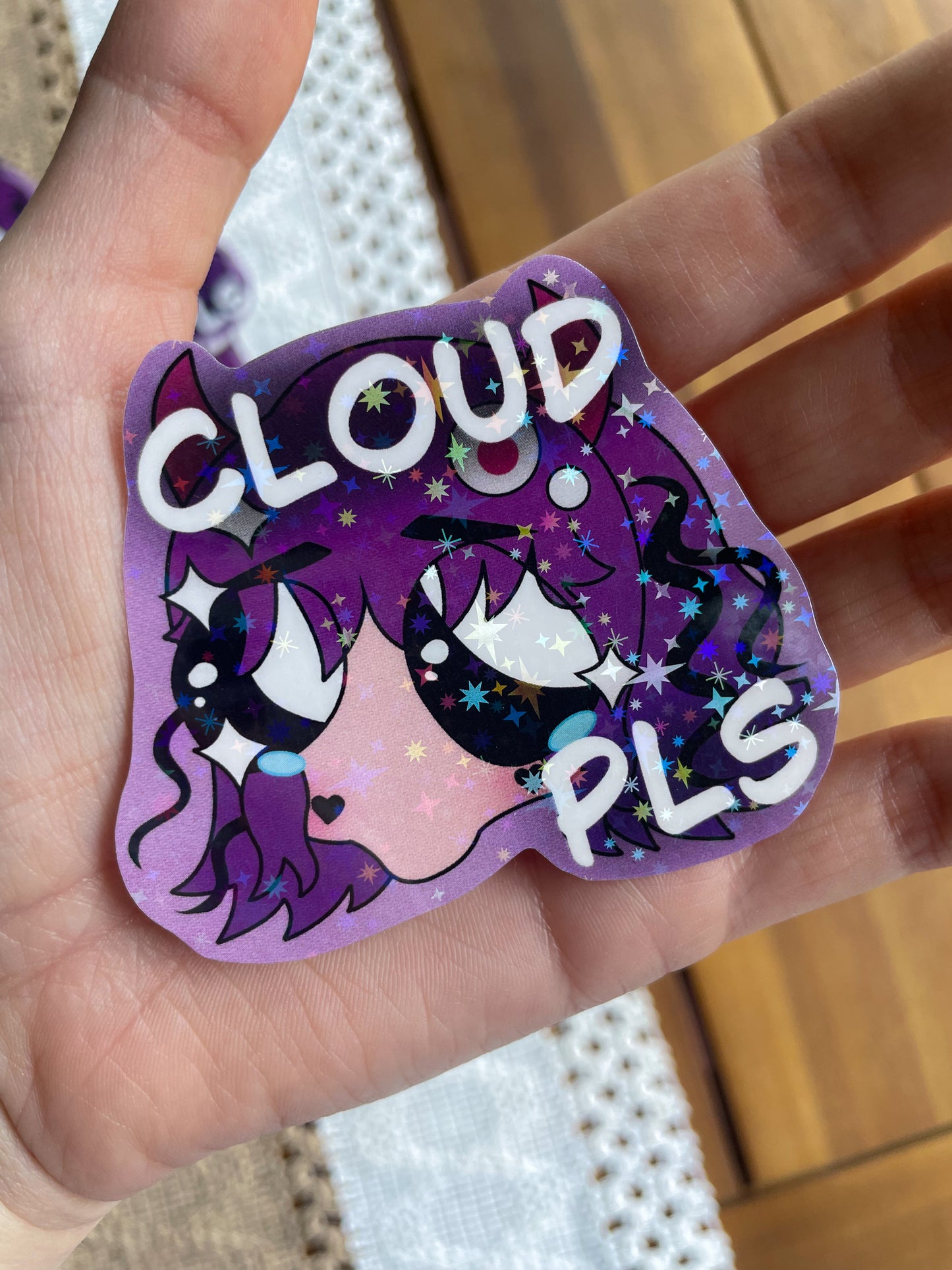 Cloud Pls Sticker