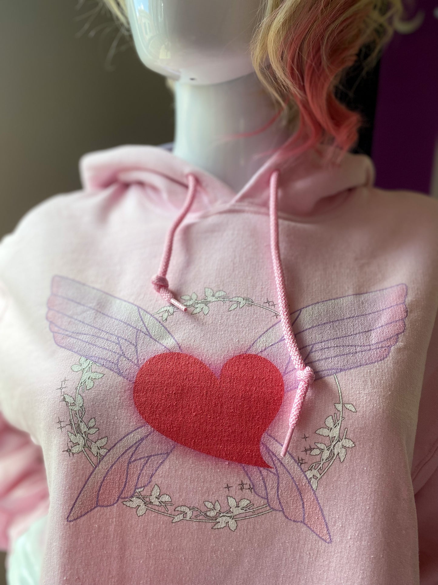 Fairy Heart Wings Hoodie (Pink)