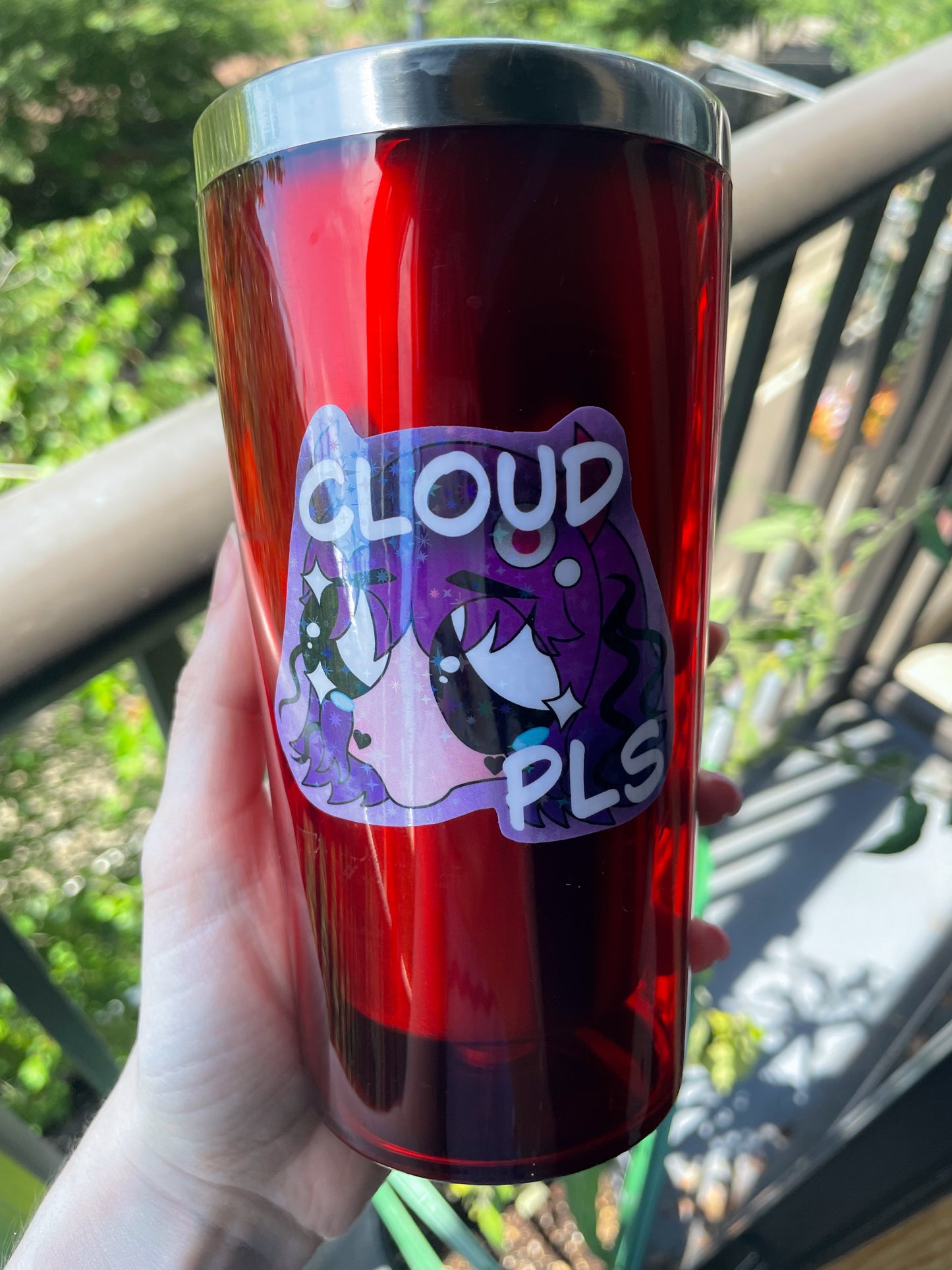 Cloud Pls Sticker