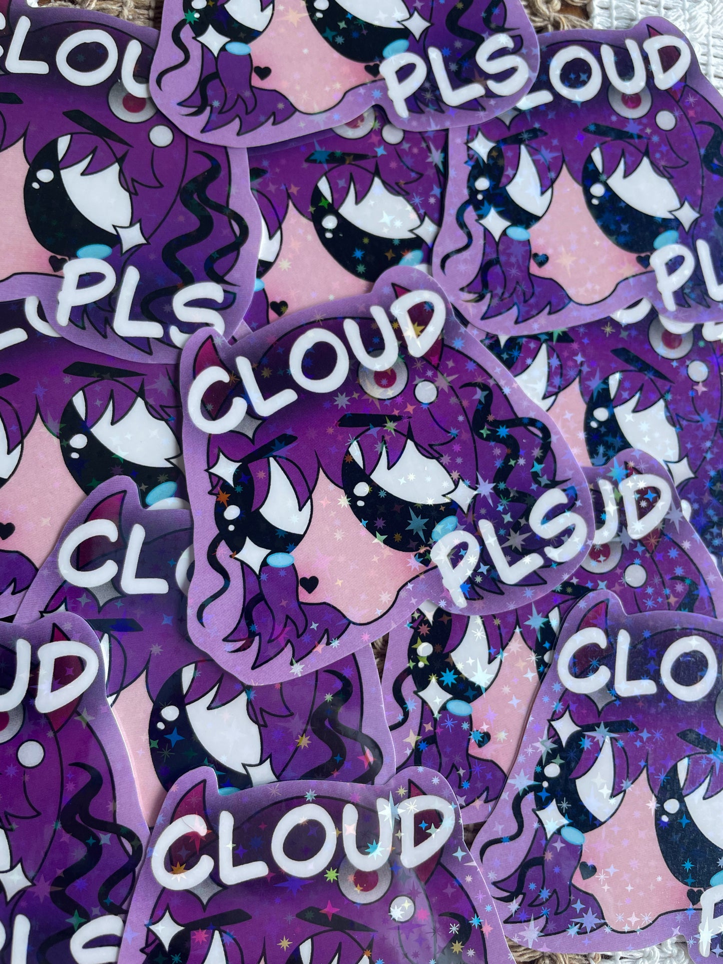 Cloud Pls Sticker