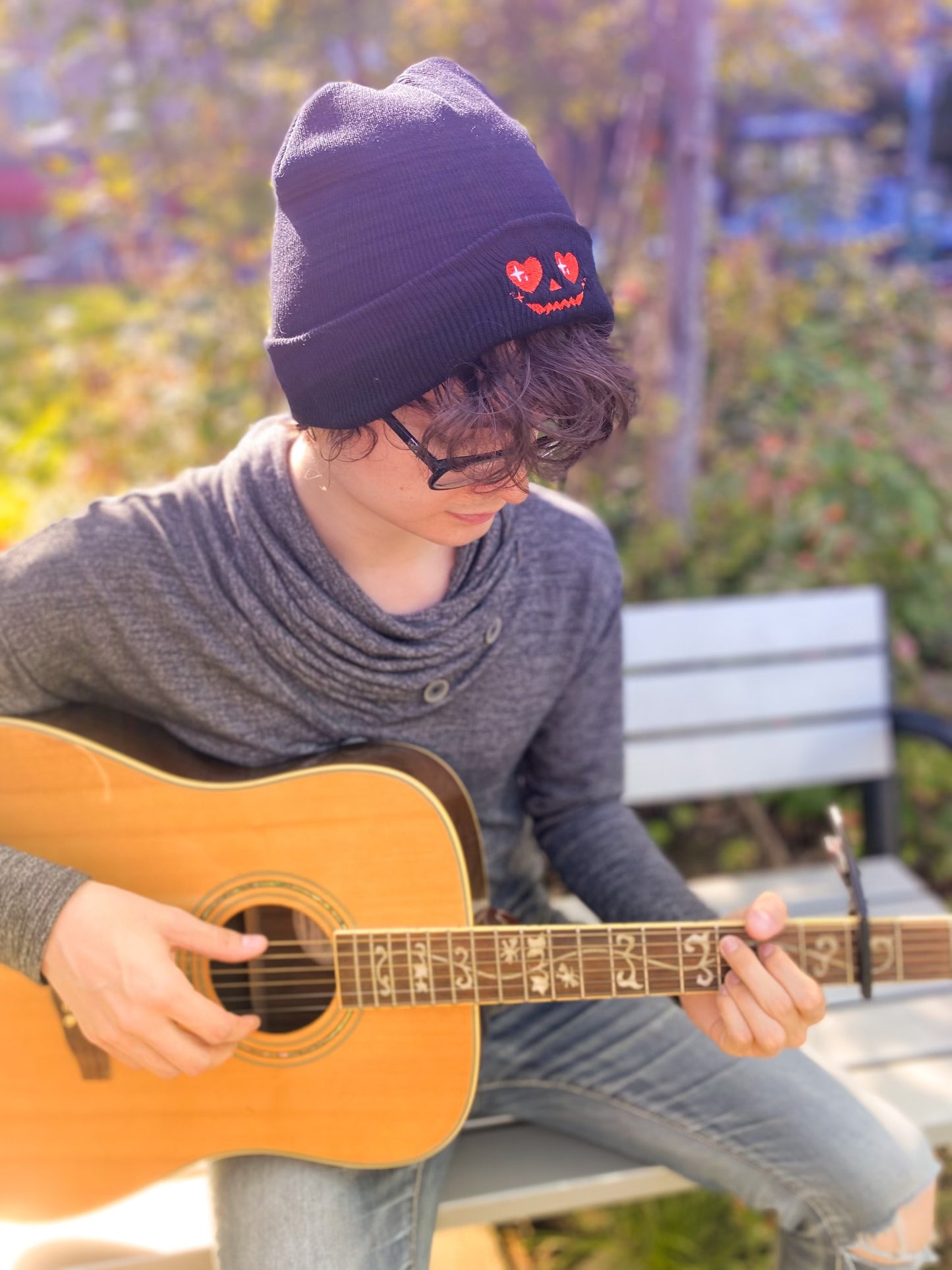 Sparkle Pumpkin Beanie