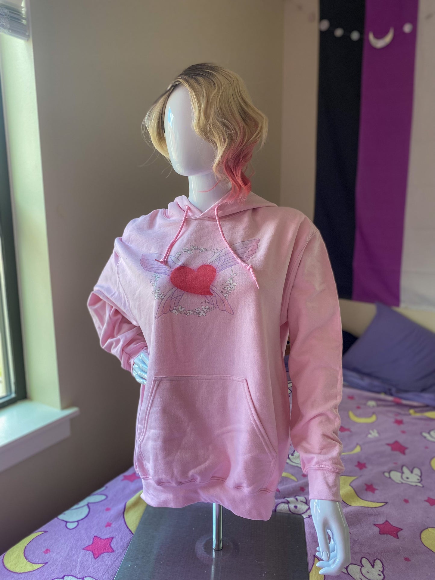 Fairy Heart Wings Hoodie (Pink)