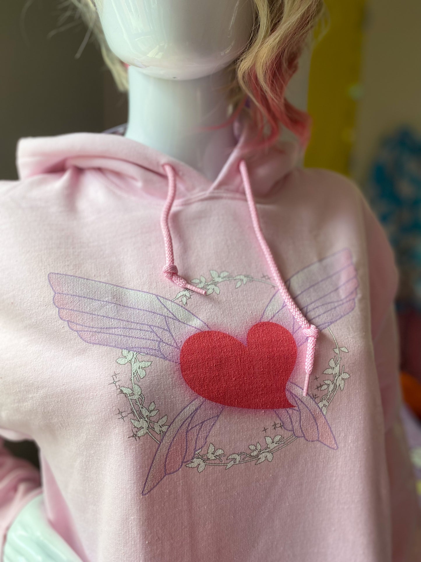 Fairy Heart Wings Hoodie (Pink)