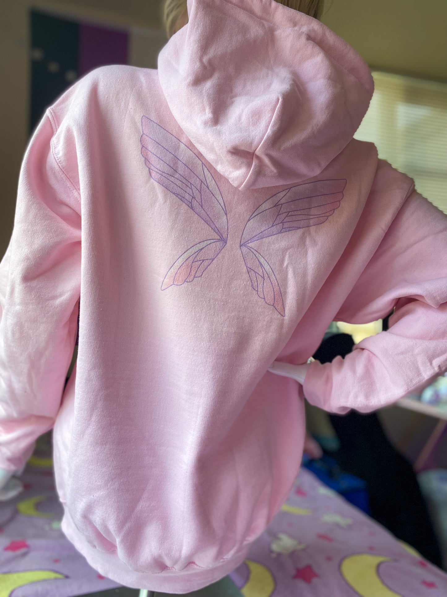 Fairy Heart Wings Hoodie (Pink)