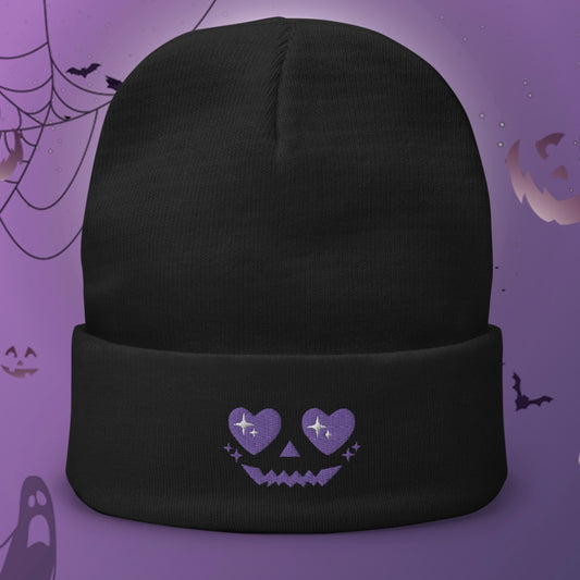 Sparkle Pumpkin Beanie (Purple)