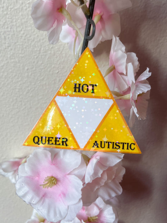 Hot, Queer, Autistic Sticker